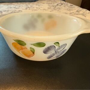 Fire King small baking dish with Floral Pattern on both sides